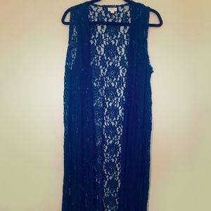 Blue lace joy vest